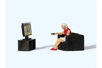 Preiser 28259: Vor dem Fernseher