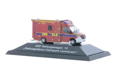 Rietze 76276: GSF RTW ´18 Rettungsdienst Chempark Leverkusen