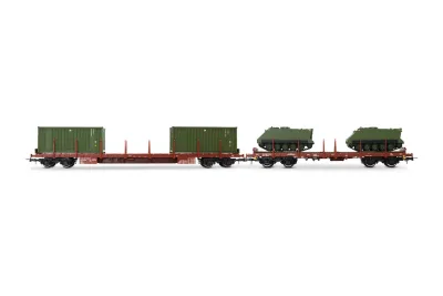 Rivarossi HR6612: Set carri merci, tipo Rgs + Rgmms