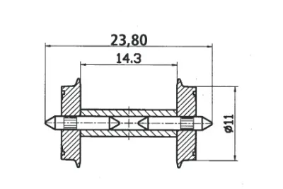 Roco 40193: Колісна пара 11 mm