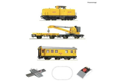 Roco 5100002: Analog Start Set: Diesellokomotive BR 212 mit Kranzug, DB AG