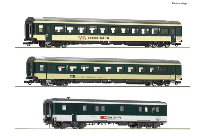Roco 6200212: de 3 pièces coffret 1: Voiture voyageurs "Voralpen-Express", SOB/BT/SBB