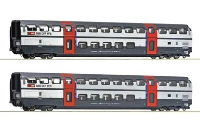 Roco 6200217: 2-piece set 2: Double-deck coach 2nd class, SBB