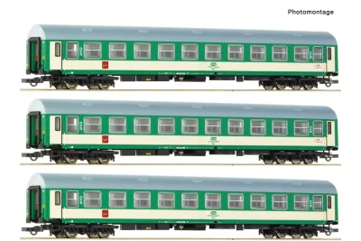Roco 6200229: тричастинний набір: Пасажирський вагон "Telimena", PKP