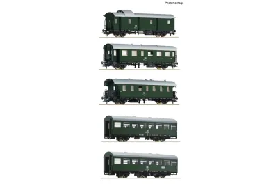 Roco 6200243: 5-piece set: Passenger train, DR