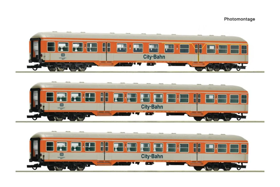 3-piece set: Commuter coach "City-Bahn", DB