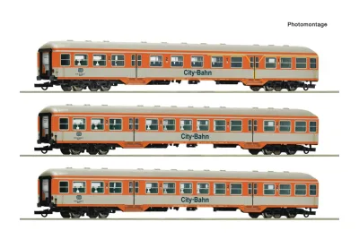 Roco 6200247: 3 részes szett: Elővárosi kocsi "City-Bahn", DB