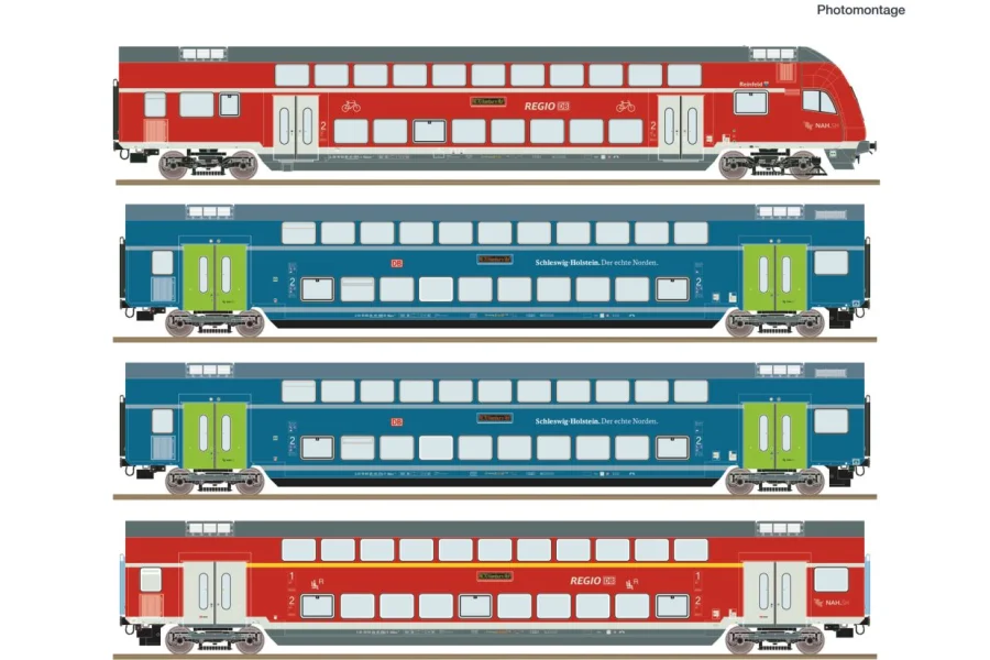 de 4 pièces coffret: Voiture à deux niveaux, DB AG