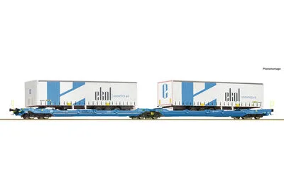 Roco 6600022: Сочленённый вагон с двойным карманом T3000e, EUROWAGON