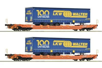 Roco 6600064: 2-tlg. Set: Taschenwagen T5, Wascosa