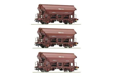 Roco 6600078: 3-tlg Set: swivel-roof wagon, CD Cargo
