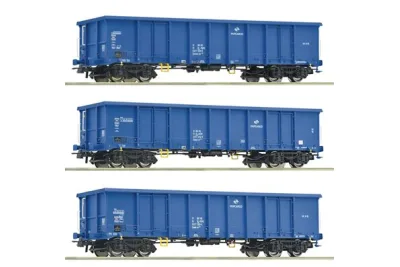 Roco 6600100: 3-tlg. Set: Offene Güterwagen, PKP Cargo