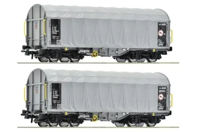 Roco 6600144: 2-piece set: Sliding-tarpaulin wagon, CD