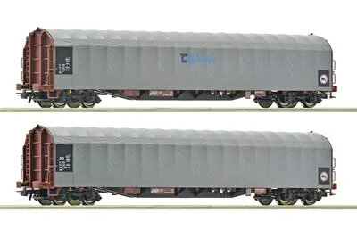 Roco 6600159: 2 részes szett: Tolóponyvás kocsi, CD Cargo