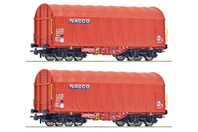 Roco 6600226: двухчастный набор: Вагон с раздвижным тентом, NACCO