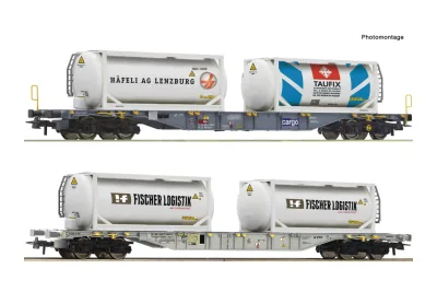 Roco 6600231: 2-piece Set: Container Wagons, SBB Cargo/VTG