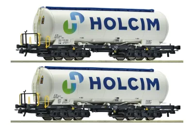 Roco 6600233: 2-tlg. Set: Silowagen, Holcim