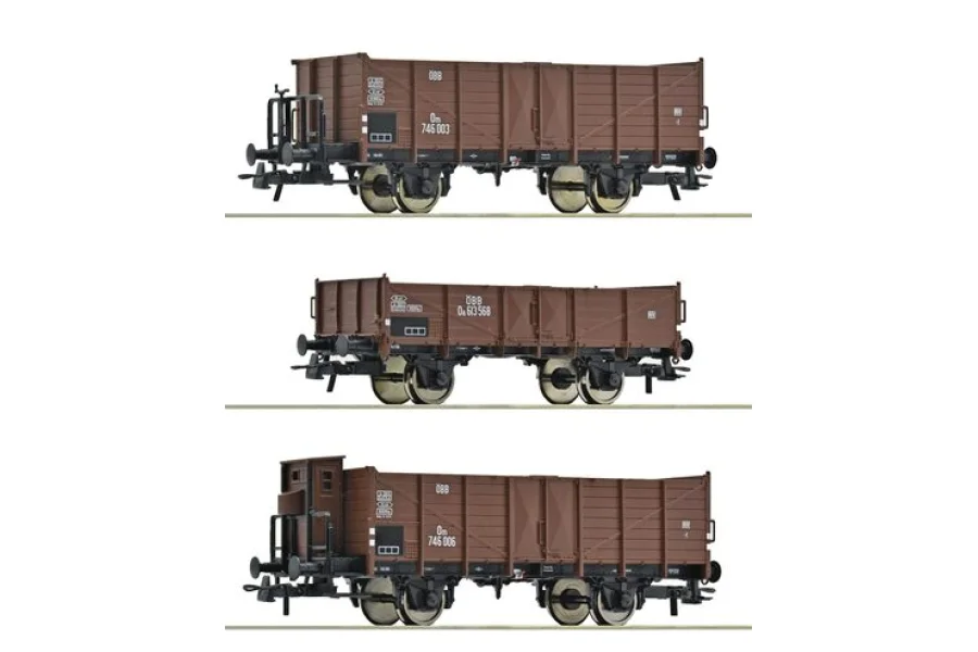 3-piece set: open freight wagons, ÖBB