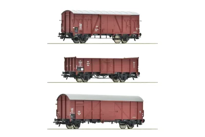Roco 6600273: di 3 pezzi set: Carro merci, PKP