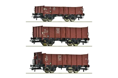 Roco 6600303: 3-delig set: open goederenwagens, DB