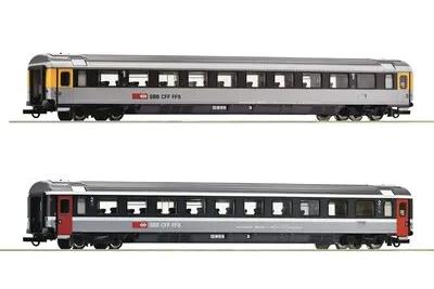 Roco 74023: 2-piece set 3: EuroCity-wagon EC 7, SBB