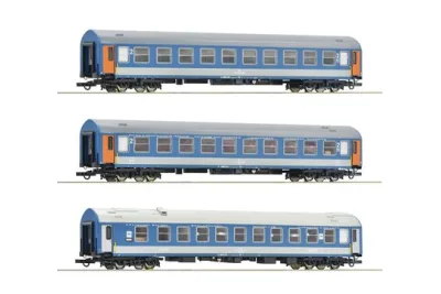 Roco 74188: 3-piece set 1: Passenger coach D 374/375 „Vindobona/Hungaria“, MAV