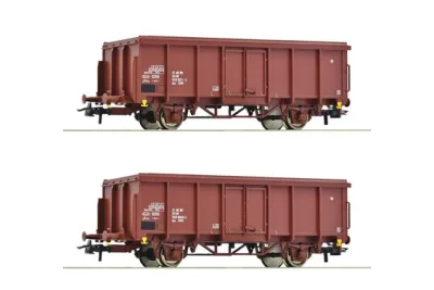 Roco 76006: 2-piece set: open freight wagons, DR