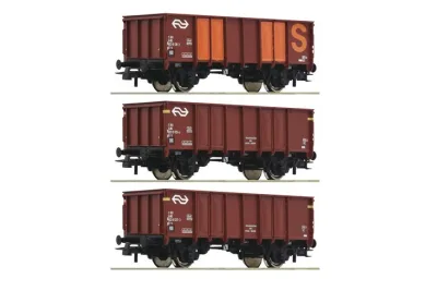 Roco 76062: 3-piece set: open freight wagons, NS