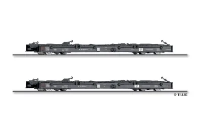 Tillig 15975: 2-tlg. Set: Schmalspur Rollwagen Rf4, DR (H0m)