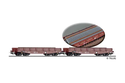 Tillig 70088: Тяжёлый грузовой вагон типа Rmms 3960