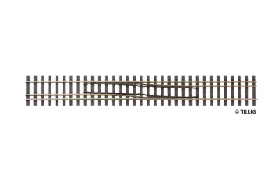 Tillig 85187: Gleis Elite Dreischienengleis Gleiswechsel H0-H0m links/rechts 228mm