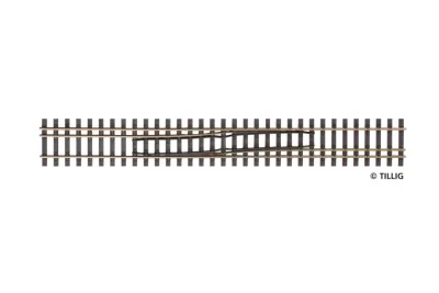 Tillig 85188: Gleis Elite Dreischienengleis Gleiswechsel H0-H0m rechts/links 228mm