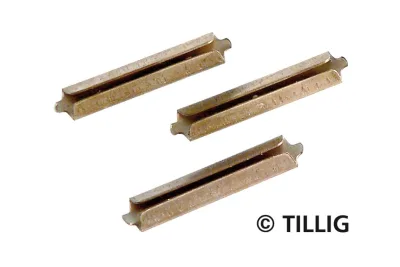Tillig 85501: Gleis Elite kolejnicové spojky, bruněná alpaka, 25x H0