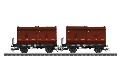 Trix 24175: Coke bucket carrier wagon set "2 Kübel"