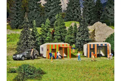 Vollmer 45145: H0 Campingwagen 2x