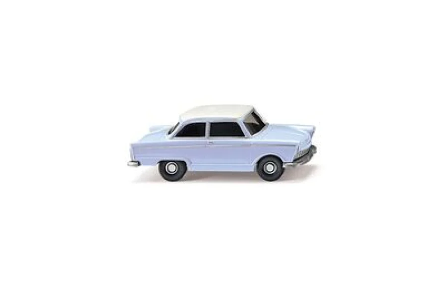 DKW Junior de Luxe – pastelově modrý s bílou střechou
