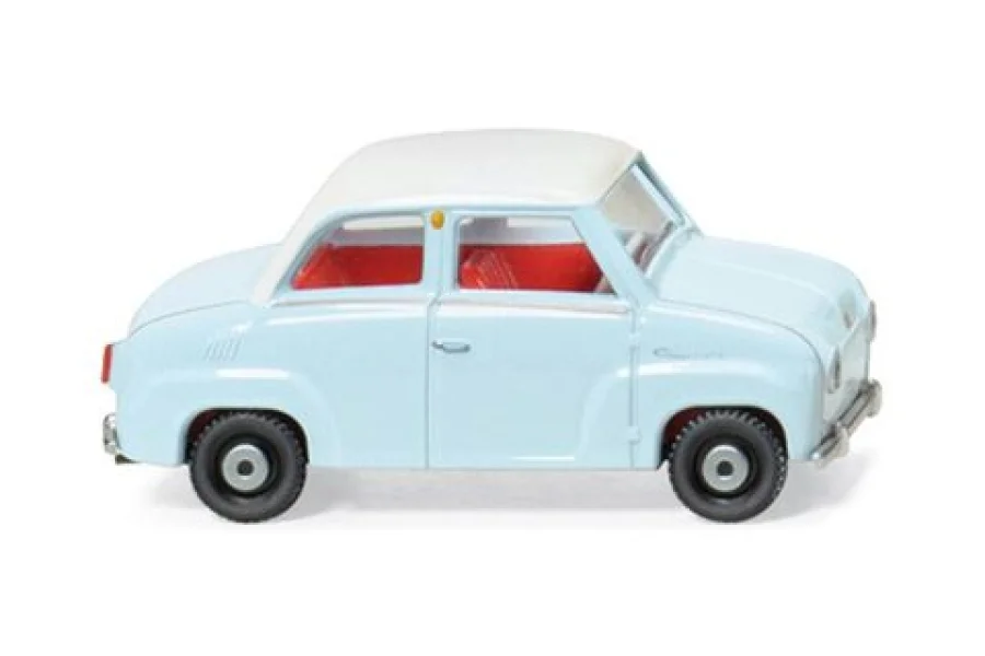 Glas Goggomobil geschlossen - hellblau