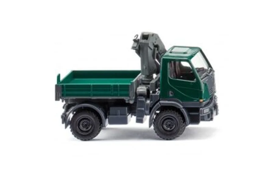 Unimog U 20 mit Ladekran - moosgrün