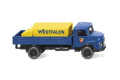 Wiking 043801: Pritschen-Lkw mit Aufsatztank (MB) "Westfalen"