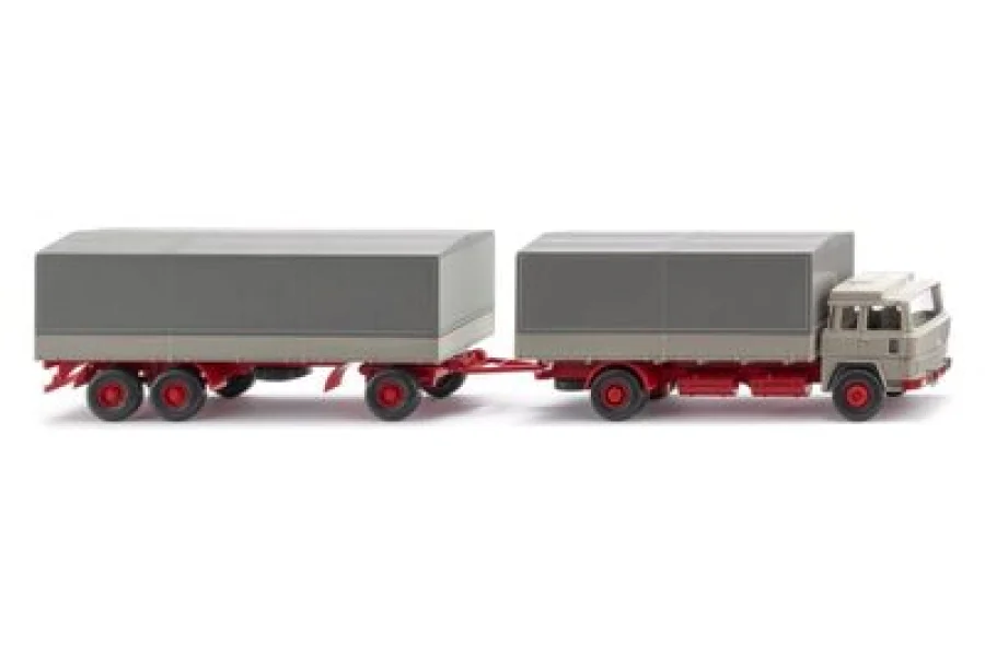 Souprava s plošinovým vozem (Magirus 235 D) – šedá oblázková