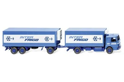 Wiking 045801: Ciągnik z naczepą chłodniczą (MAN) "Interfrigo"