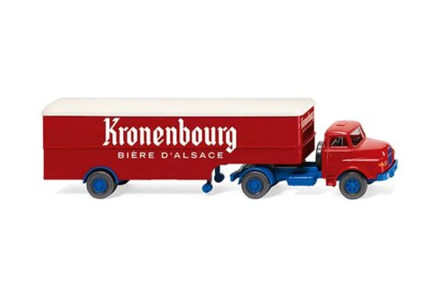 Autoarticolato con semirimorchio furgonato (Saviem) "Kronenbourg"