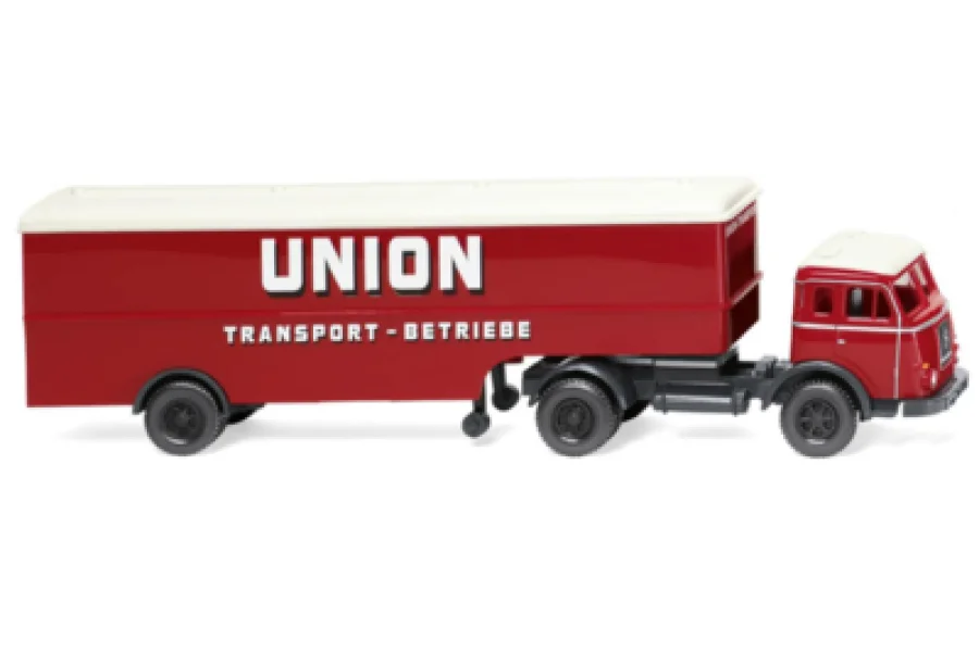 Autoarticolato con semirimorchio furgonato (Henschel) "Union-Transport"