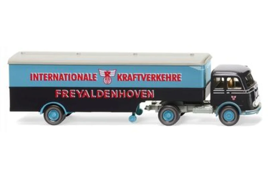 Autoarticolato con semirimorchio furgonato (MB Pullman) "Freyaldenhoven"