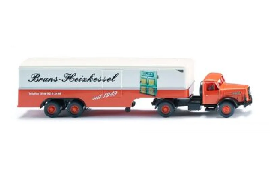 Autoarticolato con semirimorchio furgonato (Henschel) "Bruns"
