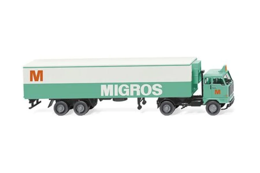 Sedlová souprava s chladírenským skříňovým návěsem (Volvo F89) "Migros"