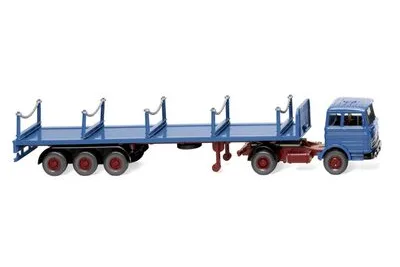 Wiking 055406: Rungensattelzug (MB) - azurblau
