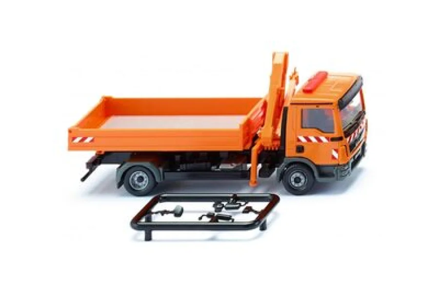Camion a pianale con gru di carico (MAN TGL Euro 6) "Kommunal"