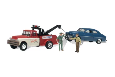 Woodland Scenics AS5524: H0 PKW Szene Wayne Reckers Abschleppdienst