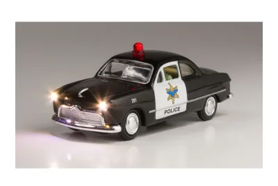 Woodland Scenics JP5593: H0 Just Plug PKW US Polizeiwagen beleuchtet